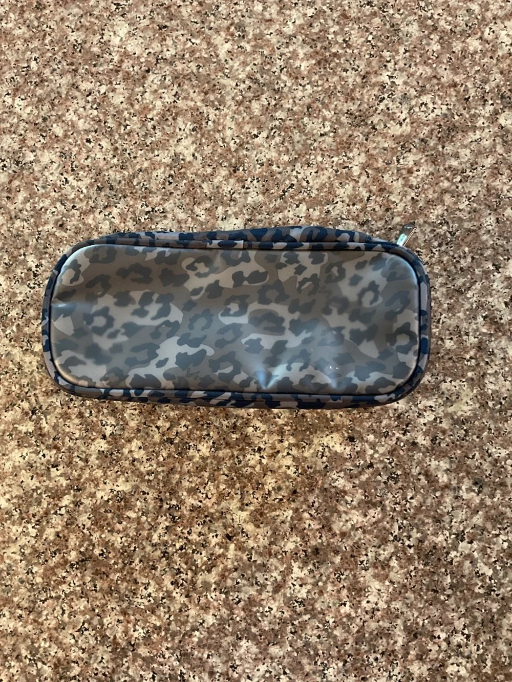 Lug Double Decker Makeup Organizer Leopard Navy